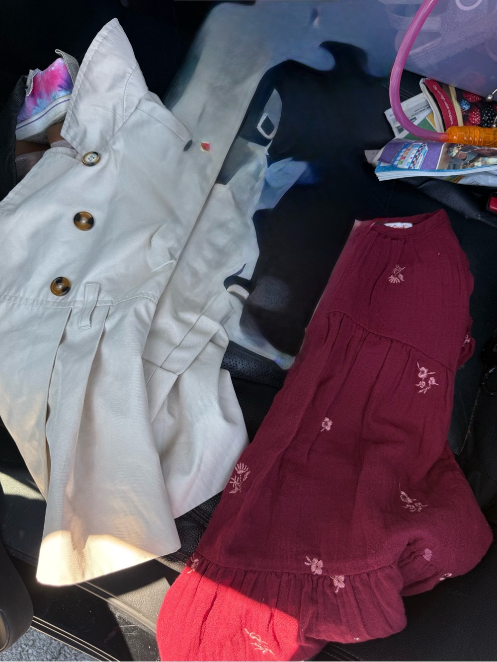Girls' peacoat & tiered Dress